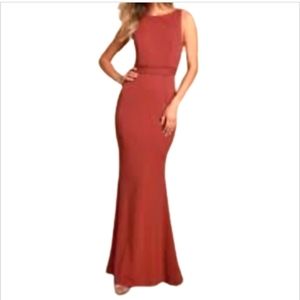 Lulu's ROSE FORMAL MAXI DRESS